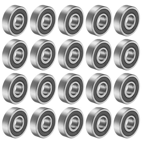 uxcell 10pcs 6200RS Deep Groove Ball Bearings 10 x 30 x 9mm High Carbon Steel Double Sealed Bearings C3 Clearance Grade for Electric Motor, Home Appliances, Garden Machinery, Silver in Saudi Arabia