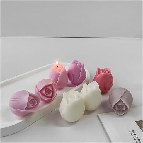 Silicone Candle Molds, 3D Daisy Silicone Molds, Cozy Atmosphere Design, Colorless, BPA Free, Flower Silicone Molds for Candle Making, DIY, Resin, Wax, Soap, Clay, Chocolate Etc in Saudi Arabia
