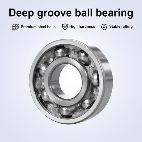 10 Pcs 6305-2RS Deep Groove Ball Bearings 25x62x17mm, Pre-Lubricated Double Rubber Seal Bearings in Saudi Arabia