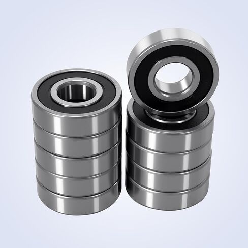 10 Pcs 6305-2RS Deep Groove Ball Bearings 25x62x17mm, Pre-Lubricated Double Rubber Seal Bearings in Saudi Arabia