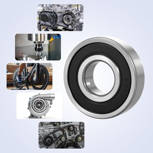 10 Pcs 6305-2RS Deep Groove Ball Bearings 25x62x17mm, Pre-Lubricated Double Rubber Seal Bearings in Saudi Arabia
