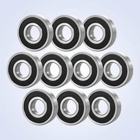 10 Pcs 6305-2RS Deep Groove Ball Bearings 25x62x17mm, Pre-Lubricated Double Rubber Seal Bearings in Saudi Arabia
