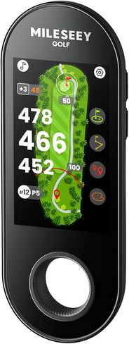 MILESEEY GeneSonic Go Handheld Golf GPS Rangefinder، 43000+ دورات محملة مسبقًا بدون اشتراك، جهاز فتحة جولف أوتوماتيكية، شاشة تعمل باللمس، بطارية 10H، مغناطيسي، مقاوم للماء، خطر، مسافات خضراء in Saudi Arabia