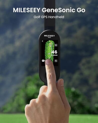 MILESEEY GeneSonic Go Handheld Golf GPS Rangefinder، 43000+ دورات محملة مسبقًا بدون اشتراك، جهاز فتحة جولف أوتوماتيكية، شاشة تعمل باللمس، بطارية 10H، مغناطيسي، مقاوم للماء، خطر، مسافات خضراء in Saudi Arabia