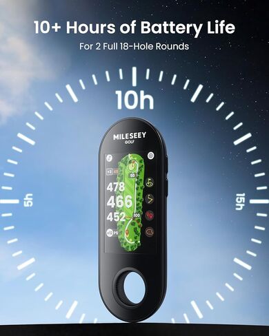 MILESEEY GeneSonic Go Handheld Golf GPS Rangefinder، 43000+ دورات محملة مسبقًا بدون اشتراك، جهاز فتحة جولف أوتوماتيكية، شاشة تعمل باللمس، بطارية 10H، مغناطيسي، مقاوم للماء، خطر، مسافات خضراء in Saudi Arabia