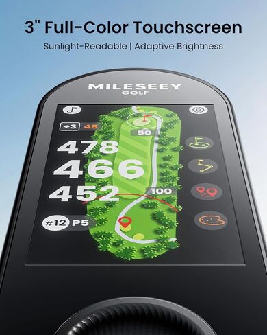 MILESEEY GeneSonic Go Handheld Golf GPS Rangefinder، 43000+ دورات محملة مسبقًا بدون اشتراك، جهاز فتحة جولف أوتوماتيكية، شاشة تعمل باللمس، بطارية 10H، مغناطيسي، مقاوم للماء، خطر، مسافات خضراء in Saudi Arabia