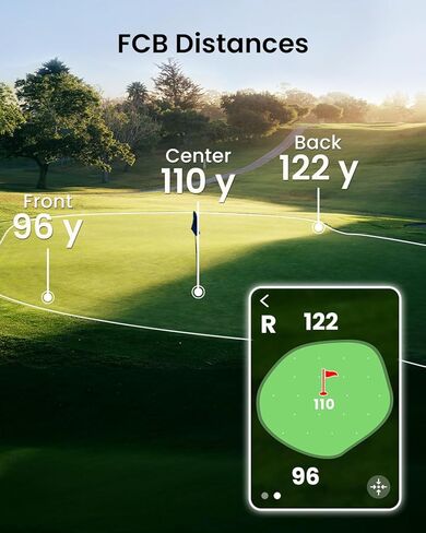 MILESEEY GeneSonic Go Handheld Golf GPS Rangefinder، 43000+ دورات محملة مسبقًا بدون اشتراك، جهاز فتحة جولف أوتوماتيكية، شاشة تعمل باللمس، بطارية 10H، مغناطيسي، مقاوم للماء، خطر، مسافات خضراء in Saudi Arabia