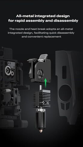 Creality K2 Pro/K2 Ceramic Hotend Kit, with 0.4mm Hardened Steel Unicorn Quick-swap Nozzle, All Metal Integrated Extruder Hot End Replacement, 300℃ Heating Block, High Thermal Conductivity in Saudi Arabia