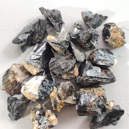ERNZI 50-100 جرام من حجر البيوتيت الطبيعي الكريستالي الخام عينات تعليمية لتزيين المنزل جوهرة حجرية (اللون: 2-3 سم، الحجم: 50 جرام) in Kuwait