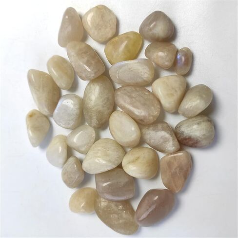 50-100g Natural OriginalMoonstone Tumbled Stone Crystal Rockstone Specimen Collection Stones and (Color : 50g, Size : 8-15mm) in Saudi Arabia