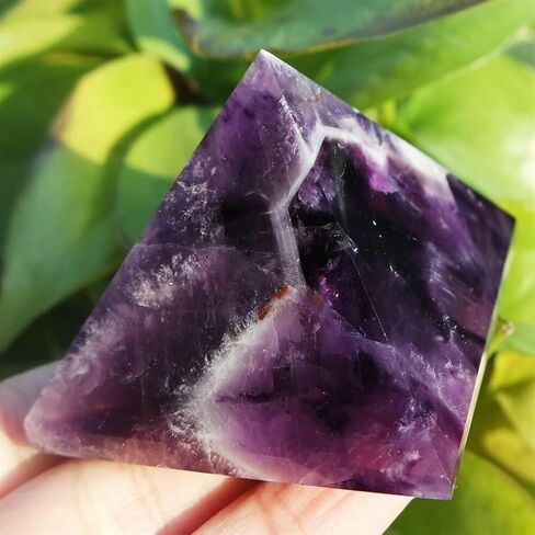 4-6cm Natural Dream Amethyst Crystal Pyramid Ametist Gem Stone Point Suitable for Furniture Decoration Ornaments (Size : 4.5-5cm) in Saudi Arabia