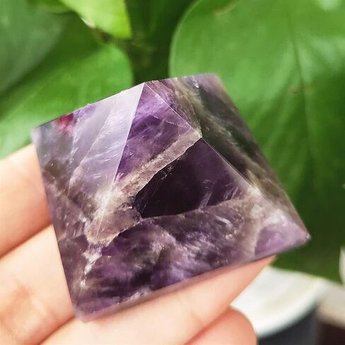 4-6cm Natural Dream Amethyst Crystal Pyramid Ametist Gem Stone Point Suitable for Furniture Decoration Ornaments (Size : 4.5-5cm) in Saudi Arabia