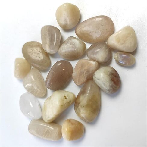50-100g Natural OriginalMoonstone Tumbled Stone Crystal Rockstone Specimen Collection Stones and (Color : 50g, Size : 8-15mm) in Saudi Arabia
