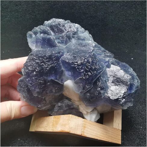 JCAKES Natural Crystal Rough 1109.7gRare Purple Blue Ladder Fluorite and Crystal columnar paragenetic Mineral Specimen Quartz gem Stone Furniture in Saudi Arabia