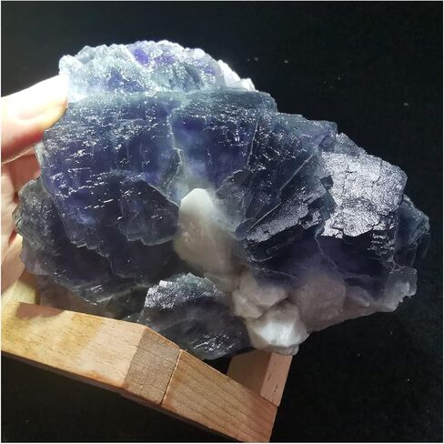 JCAKES Natural Crystal Rough 1109.7gRare Purple Blue Ladder Fluorite and Crystal columnar paragenetic Mineral Specimen Quartz gem Stone Furniture in Saudi Arabia