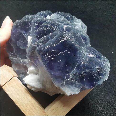 JCAKES Natural Crystal Rough 1109.7gRare Purple Blue Ladder Fluorite and Crystal columnar paragenetic Mineral Specimen Quartz gem Stone Furniture in Saudi Arabia