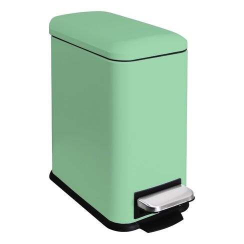 5 Liter / 1.3 Gallon Trash Can with Removable Liner, Soft Close lid & Step Pedal, Stainless Steel Trash Bin for Bathroom,Bedroom,Home Office,Green in Saudi Arabia