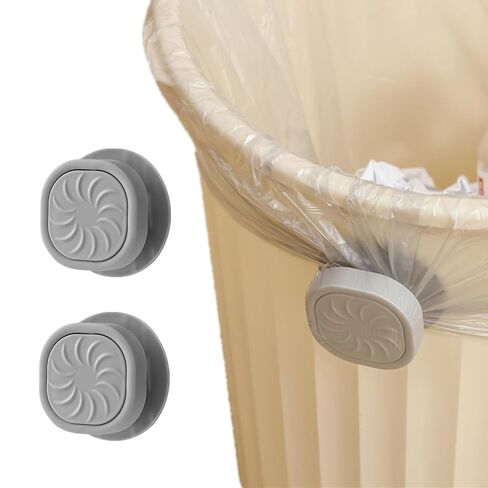 2 PCS Trash Can Bag Holder Creative Trash Bag Holder Non-Slip Rotating Tightening Clips for Gabage Can Home Office in Saudi Arabia