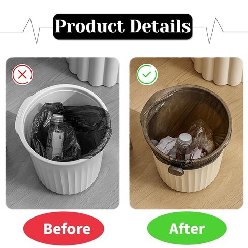 2 PCS Trash Can Bag Holder Creative Trash Bag Holder Non-Slip Rotating Tightening Clips for Gabage Can Home Office in Saudi Arabia