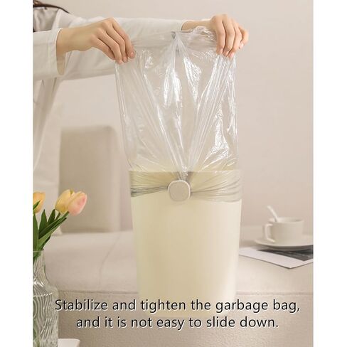 2 PCS Trash Can Bag Holder Creative Trash Bag Holder Non-Slip Rotating Tightening Clips for Gabage Can Home Office in Saudi Arabia