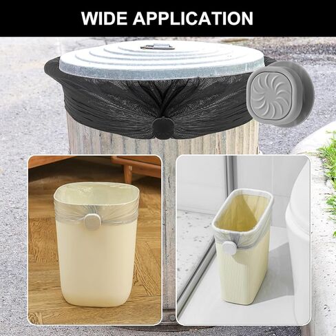 2 PCS Trash Can Bag Holder Creative Trash Bag Holder Non-Slip Rotating Tightening Clips for Gabage Can Home Office in Saudi Arabia
