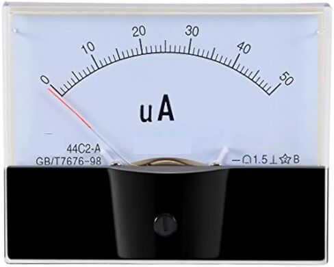 44C2 Pointer Type DC Ammeter 0-50uA 100uA 200uA 500uA Analog Current Panel Meter Microampere 1Pcs(0-50uA) in Saudi Arabia