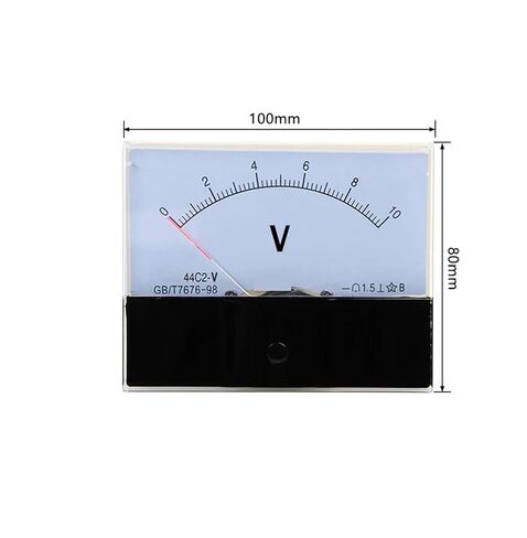 44C2 DC Voltmeter Analog Panel Pointer 1V 3V 5V 10V 15V 20V 30V 50V 75V 100V 150V 300V 450V 500V 1Pcs(10V) in Saudi Arabia