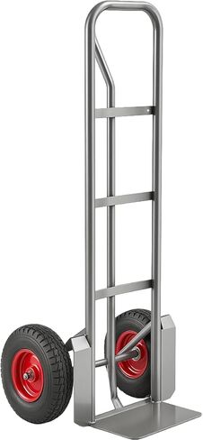 Heavy-Duty Commercial 660 lb Hand Truck Dolly with 13" Pneumatic Wheels, Steel Cart with Handle and Toe Plate, Ideal for Warehouse, Moving, Delivery, Grey in Saudi Arabia