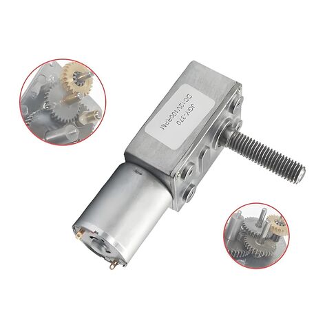 JGY-370 الخيوط رمح M8 طول 33 مللي متر دودة موتور تروس تيار مستمر المخفض سرعة تحكم إلى الأمام عكس 160 دورة في الدقيقة 24 فولت in Saudi Arabia