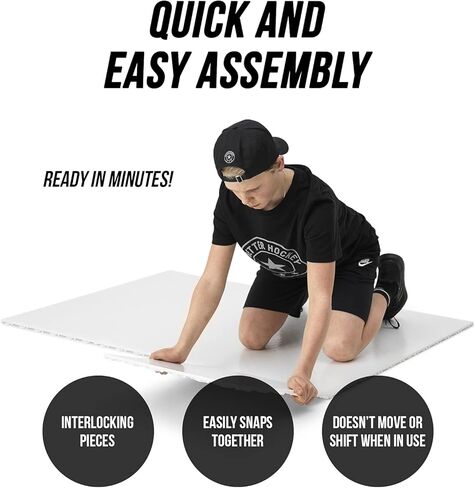 Better Hockey Extreme Dryland Flooring Tiles Passing Kit - Awesome Training Aid for Shooting and Stickhandling - Puck Rebounder for One-Timers in Saudi Arabia