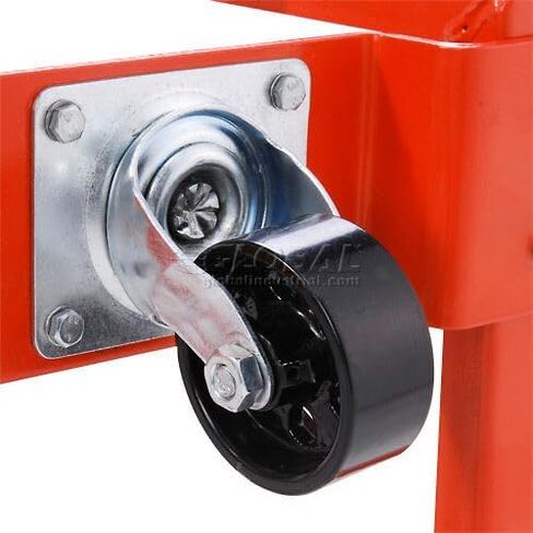 Global Industrial Heavy Duty Drum Cradle, Wood Handles & Steel Wheels, Red in Saudi Arabia