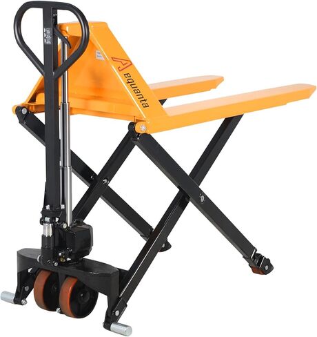 رافعة يدوية بمنصة رافعة عالية الرفع مقص يدوي للشاحنة سعة 2200 رطل مقاس 45 بوصة طول × 27 واط حجم شوكة مناسب لمنصة التحميل السفلية المفتوحة in Kuwait