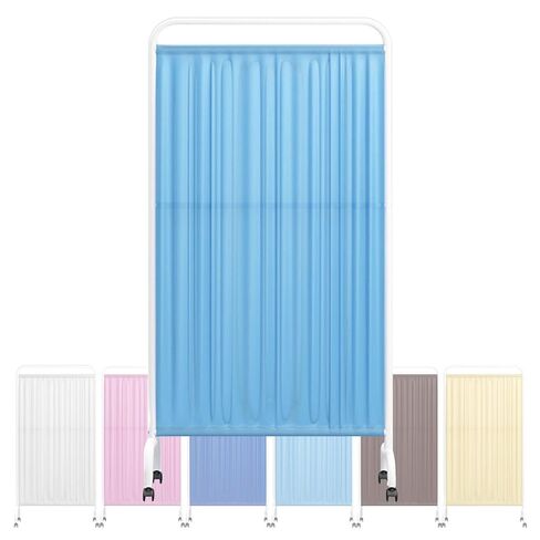 1-5 Panels Clinic Privacy Screen,6 Ft Tall W-Shape Room Divider,Foldable Vertical Door Partition,Swivel Wheel Design,Easy to Assemble(Color 5,2-Panel) in Saudi Arabia