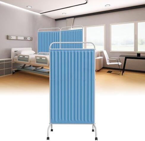 Portable Medical Privacy Screen on Wheels, Foldable Room Divider for Emergency Room & ICU, Pink Medical Screening Curtains, Temporary Privacy Fence for Patient Care in Saudi Arabia