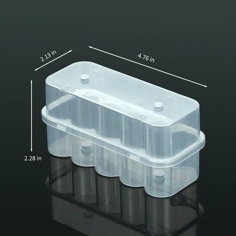 2-Pack Vial Storage Case for Refrigerator, Holds 10 x 10ml & 10 x 3ml Vials, Stackable Organizer for Insulin & Peptide Bottles, Clear Protective Container for Fridge Storage in Saudi Arabia