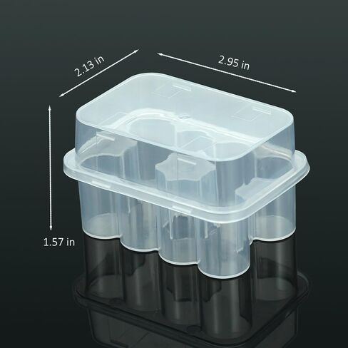 2-Pack Vial Storage Case for Refrigerator, Holds 10 x 10ml & 10 x 3ml Vials, Stackable Organizer for Insulin & Peptide Bottles, Clear Protective Container for Fridge Storage in Saudi Arabia