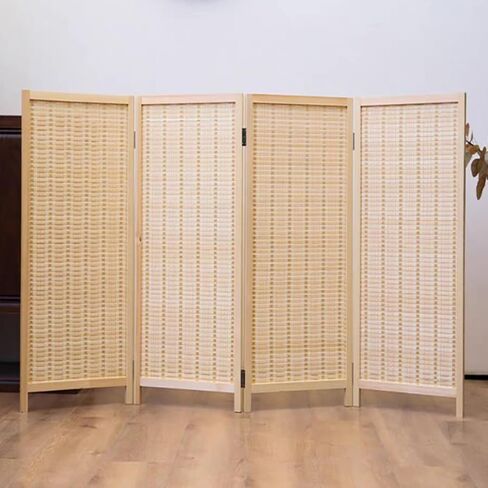 4-Piece Short Screen Partition, Floor-Standing Privacy Screen, Foldable, Suitable for Living Room, Study(Color-2,100x40cm-4 Piece) in Saudi Arabia