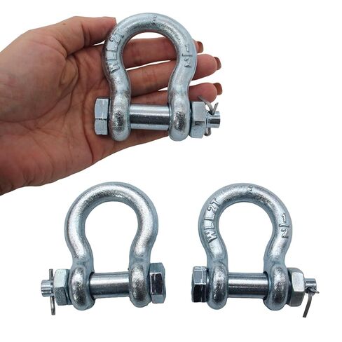 3-Pack Chain Shackle,American Screw Pin Shackles,Anchor Shackle,Alloy Screw Pin WLL Working Load Limit 2 Tons/ 4400 Lbs for Rigging, Towing, Marine (1/2 Inch) in Saudi Arabia