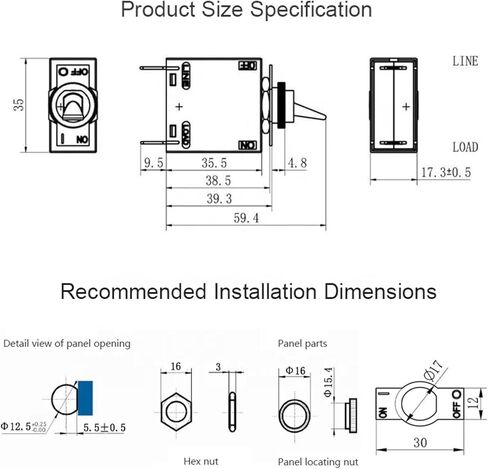 17A 250V Toggle Single Pole Circuit Breakers Hydraulic Magnetic Circuit Breaker dc Mcb Circuit Breaker in Saudi Arabia