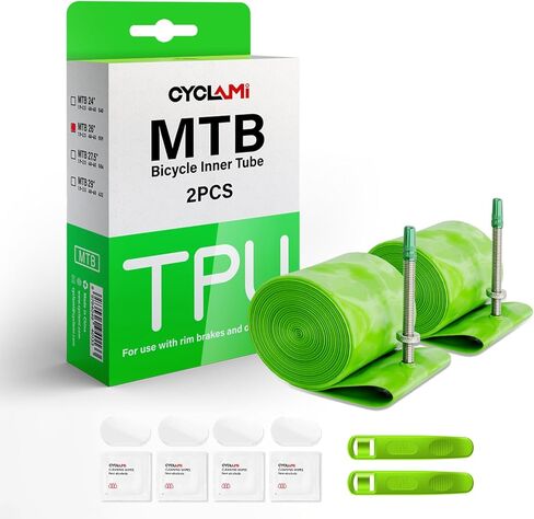 2 حزمة أنبوب داخلي من البولي يوريثان MTB26 ''x 1.9-2.5 لإطارات الدراجات الجبلية ترقية المتانة دراجة أنبوب 45 مللي متر طول صمام بريستا in Kuwait
