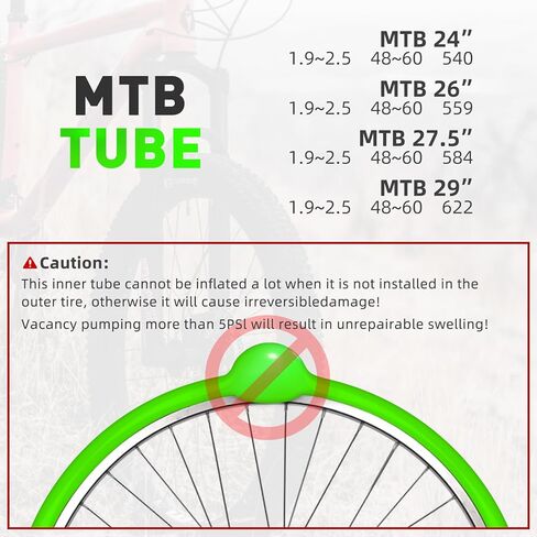 2 حزمة أنبوب داخلي من البولي يوريثان MTB26 ''x 1.9-2.5 لإطارات الدراجات الجبلية ترقية المتانة دراجة أنبوب 45 مللي متر طول صمام بريستا in Kuwait