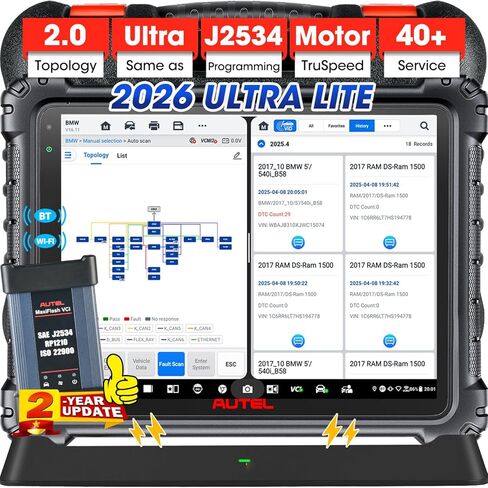 2025 Autel MaxiCOM Ultra Lite، تحديث مجاني لمدة عامين، ترقية MS919/ Elite II Pro مثل MaxiSys Ultra، إصلاح Motor TruSpeed، Topology 2.0، البرمجة والترميز، 40 خدمة، 3000+ اختبار، 4+256 جيجا in Saudi Arabia