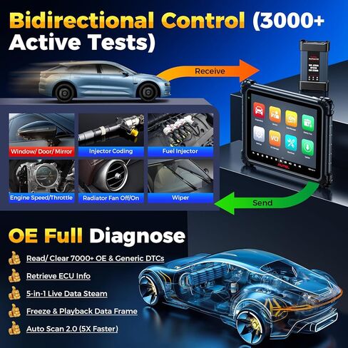 2025 Autel MaxiCOM Ultra Lite، تحديث مجاني لمدة عامين، ترقية MS919/ Elite II Pro مثل MaxiSys Ultra، إصلاح Motor TruSpeed، Topology 2.0، البرمجة والترميز، 40 خدمة، 3000+ اختبار، 4+256 جيجا in Saudi Arabia