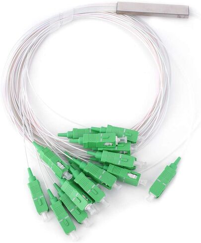 Mini 1x16 Fiber Optic Splitter, SC PLC Type Optical Splitter with Low Insertion Loss High Return Loss, for Home Wiring Engineering Project Fiber LAN in Saudi Arabia