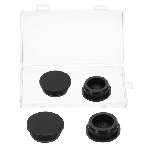 MECCANIXITY Silicone Rubber Hole Plug Soft Flexible Stoppers T-Shaped Silicone Plugs with Box for 34-35mm Hole Black 4 Pieces in Saudi Arabia