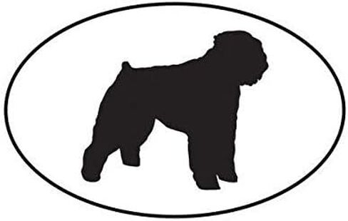 ملصق بيضاوي من Bouvier des Flandres Euro مصنوع من الفينيل على شكل كلب مقاس 5 بوصات لنافذة الكمبيوتر المحمول ذات خزانة ممتصة للصدمات - يلتصق بأي سطح in Saudi Arabia