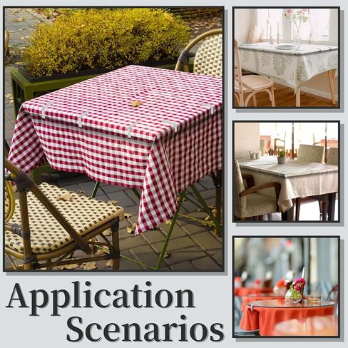 12 Pack Tablecloth Clips- Picnic Table Cloth Clips- Stainless Steel Table Cloth Cover Clamps- Table Clips for Restaurant Picnics Marquees Weddings Graduation Party- Fits Up to 1.7" Thick Tables in Saudi Arabia