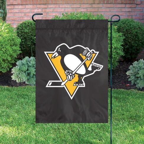 Party Animal NHL Team Premium Garden Flag, 12.5" x 18" Double-Stitched Nylon, Outdoor House Décor for Yard, Porch & Garden, Pittsburgh Penguins in Saudi Arabia