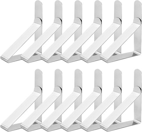 12 Pack Tablecloth Clips- Picnic Table Cloth Clips- Stainless Steel Table Cloth Cover Clamps- Table Clips for Restaurant Picnics Marquees Weddings Graduation Party- Fits Up to 1.7" Thick Tables in Saudi Arabia