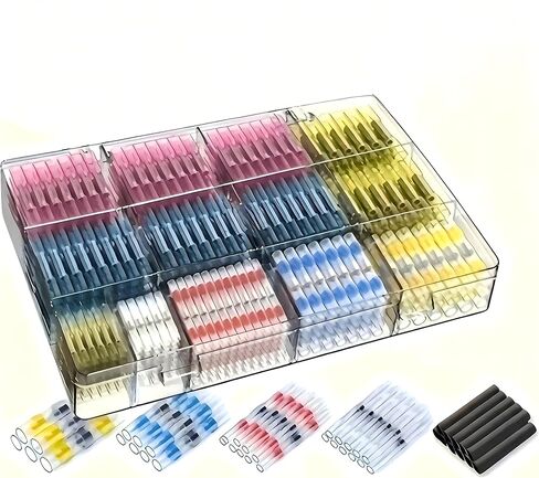 SYQUILARIS 930pcs Heat Shrinkable Solder Sleeves, Copper Contact Welding Connectors, Non-Electric Thermal Shrink Insulation Wire Joint for Automotive, Marine, Truck Wiring Repair in Saudi Arabia